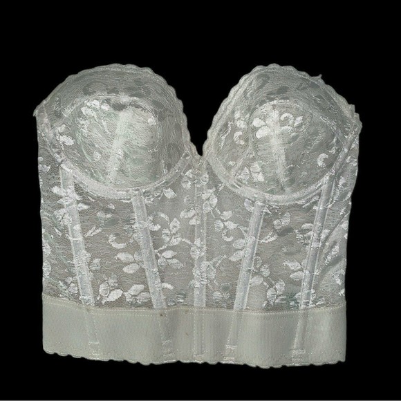 Carnival Other - Vintage Carnival White Lace Bustier with Boning Size 32C